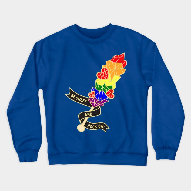 Rock Candy - Gay Pride Crewneck Sweatshirt by Razumi Yazura